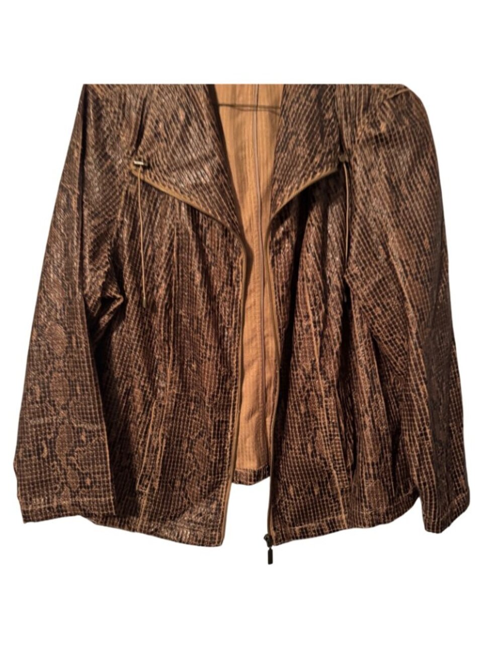 Ruby Rd. Womens Snake Print Zip-Up Jacket Size 18W 100% Polyester Jacket - Picture 10 of 12